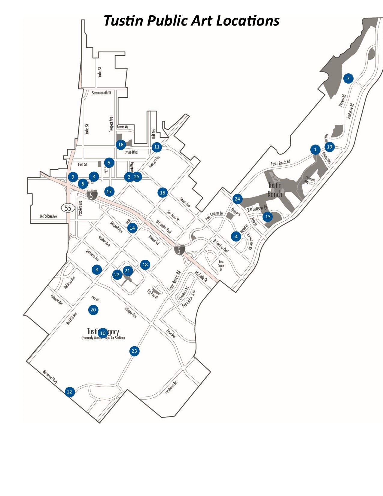 Tustin Public Art Map