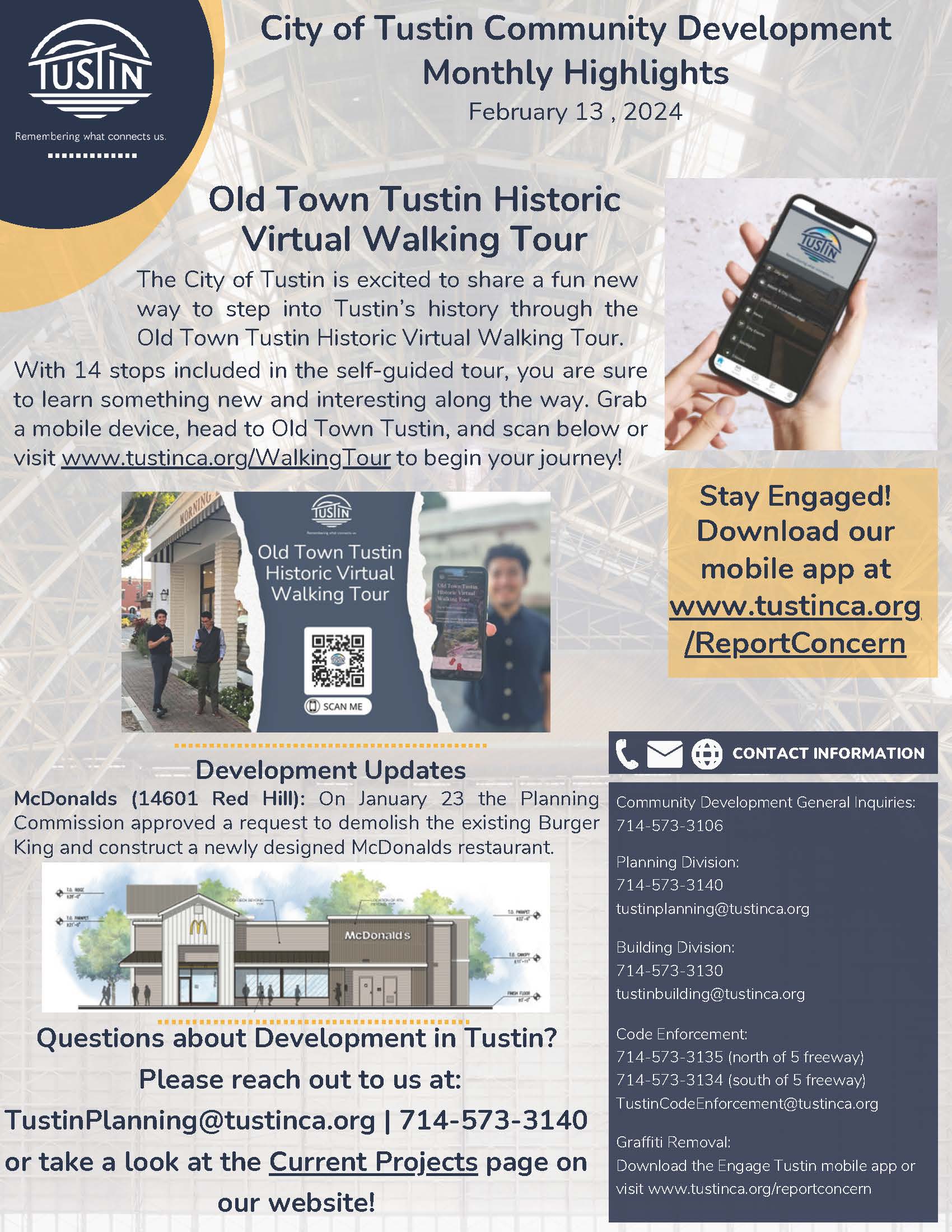 City of Tustin TED Meeting Updates 02-13-24