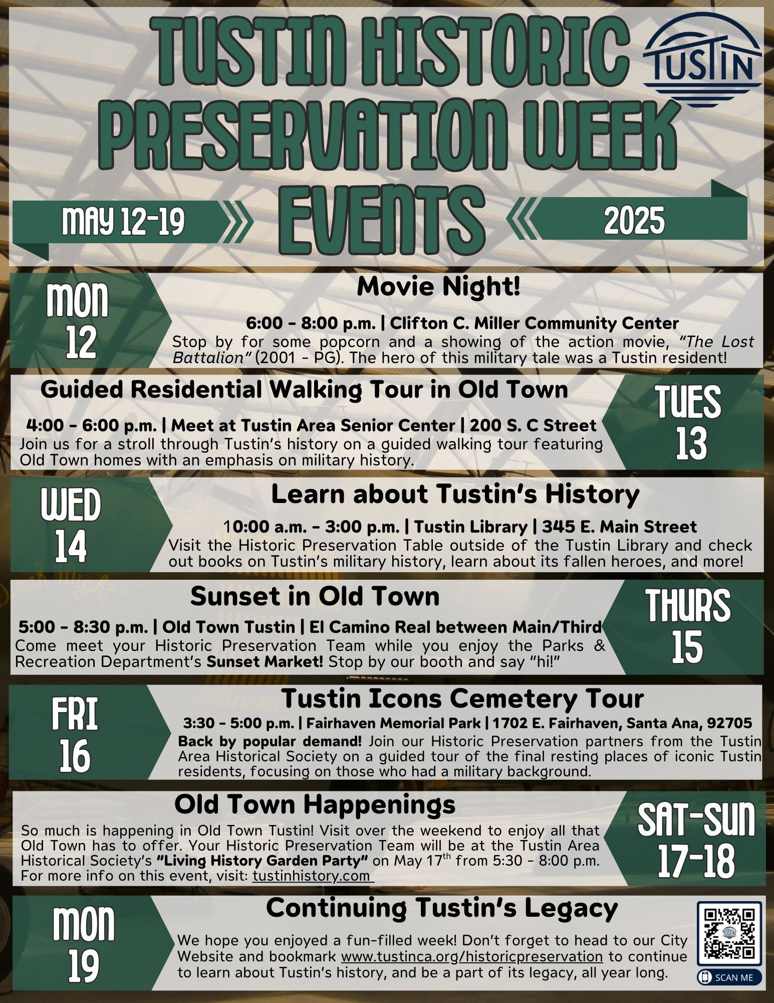 Historic Preservation Week 2025 Events