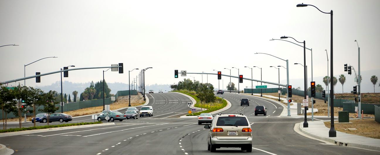 Traffic at a stop light