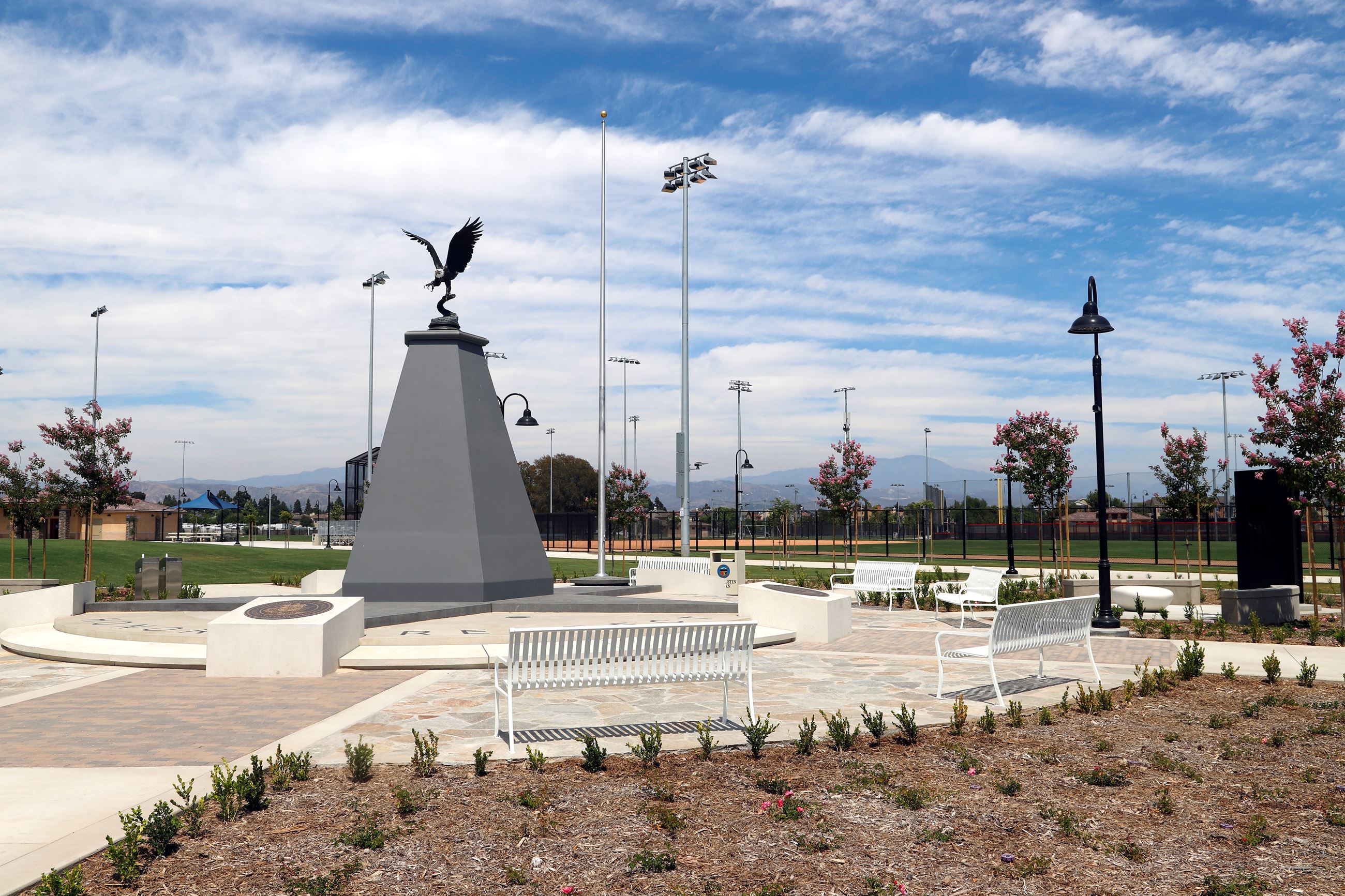 Veterans Sports Park 06-2020 Obelisk Front View
