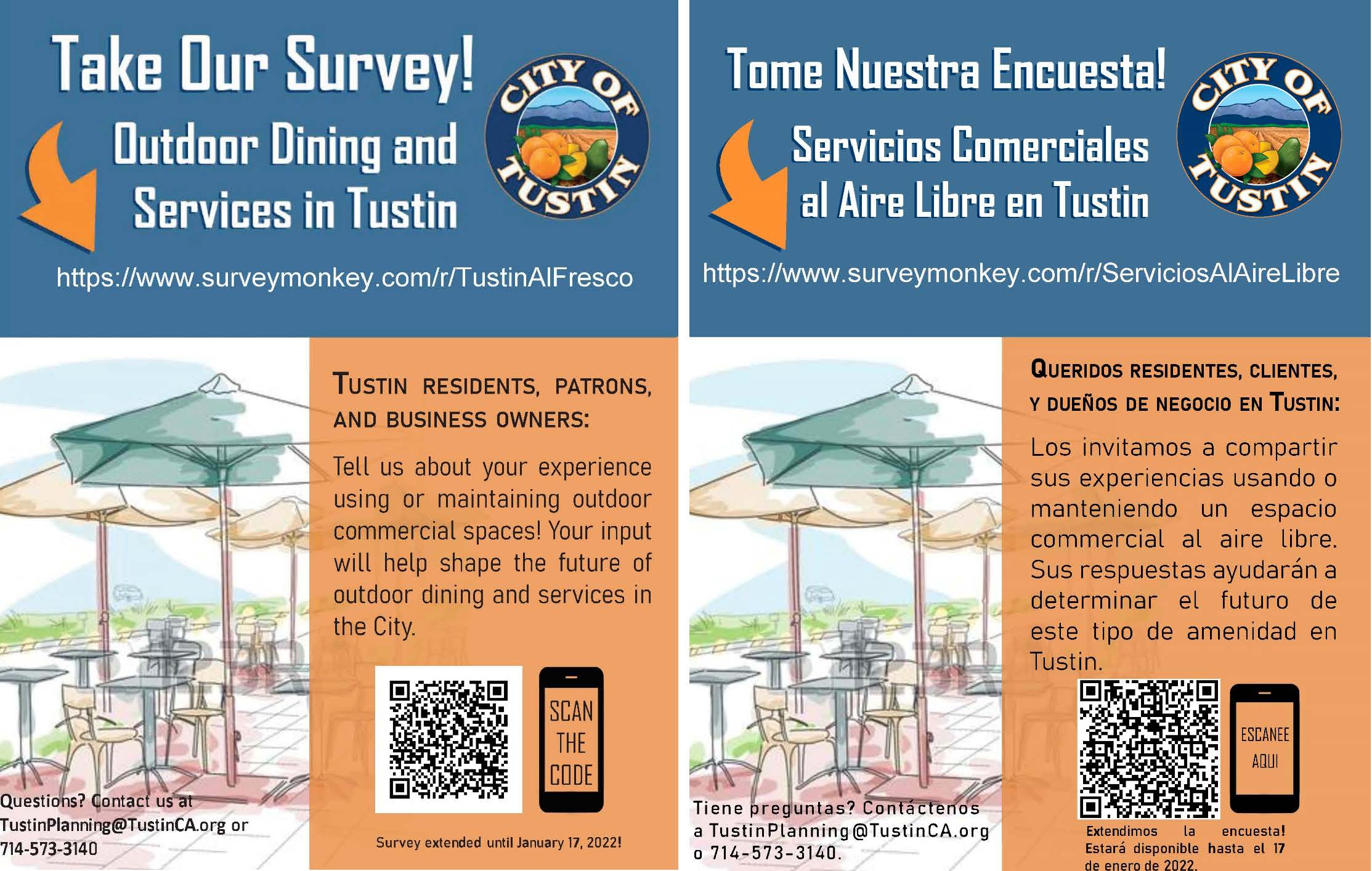 Outdoor Dining Flyer English and Spanish