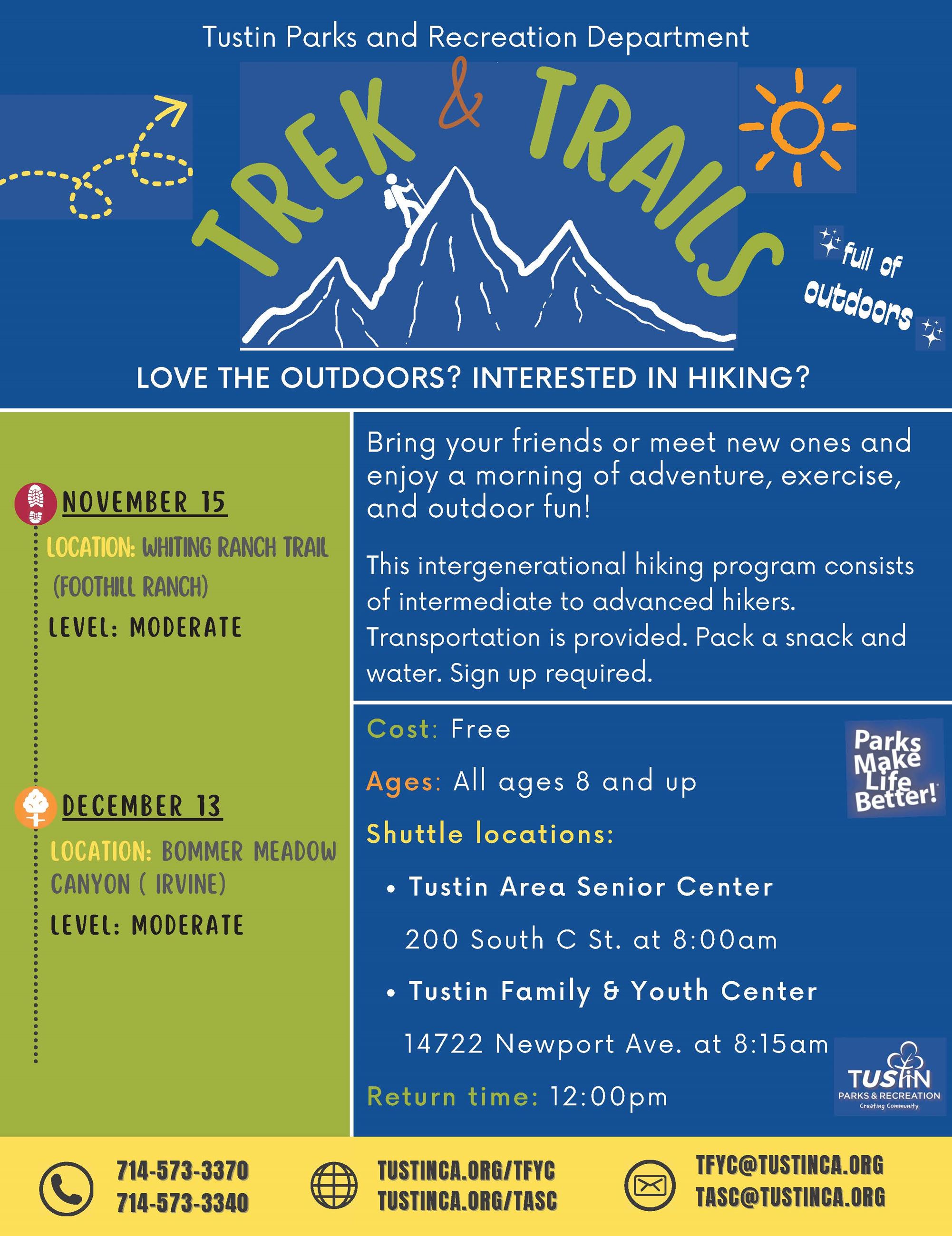 Saturday Hikes Flyers 