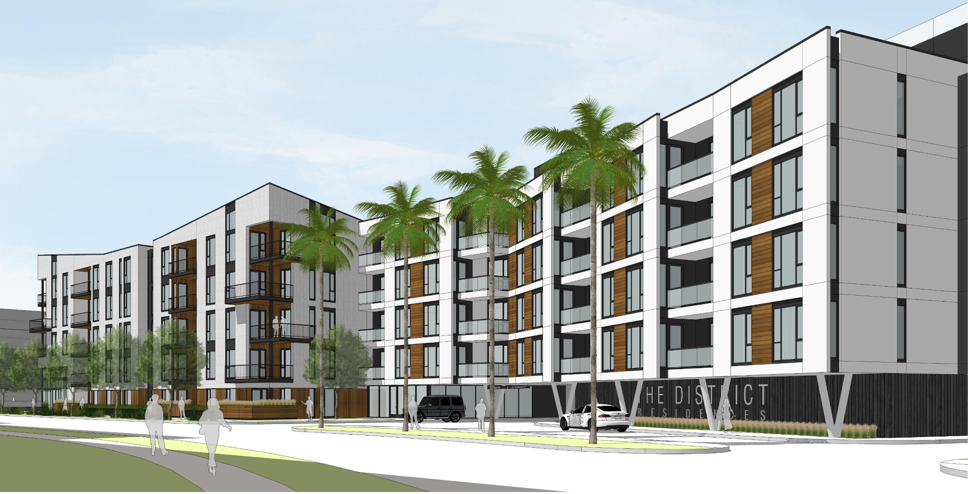 Concept Art of proposed residential development at The District