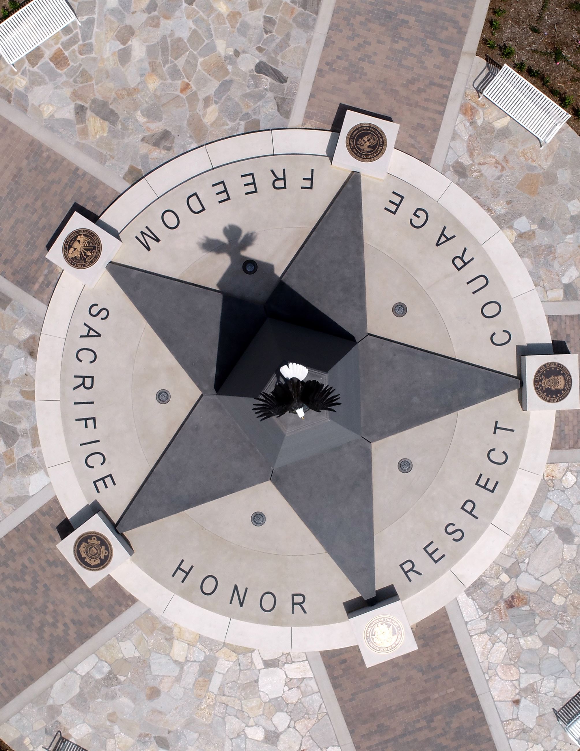 Veterans Sports Park Obelisk Top View